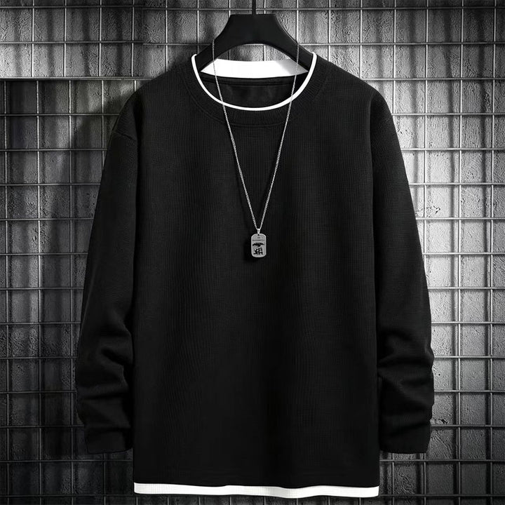Herren Langarmshirt mit strukturiertem Design Echoarchiv