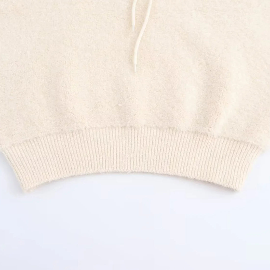 Damen Ärmellose Strickweste mit gesteppter Kapuze und halbem Reißverschluss Echoarchiv