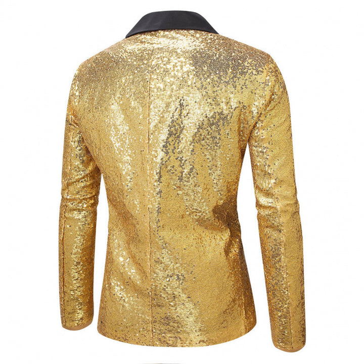 Herren Glamouröser Pailletten-Blazer Echoarchiv 1761379511