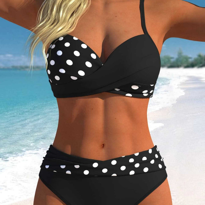 Damen Bikini-Set mit croppenden Oberteil und hohem Taillenschnitt Echo Archiv