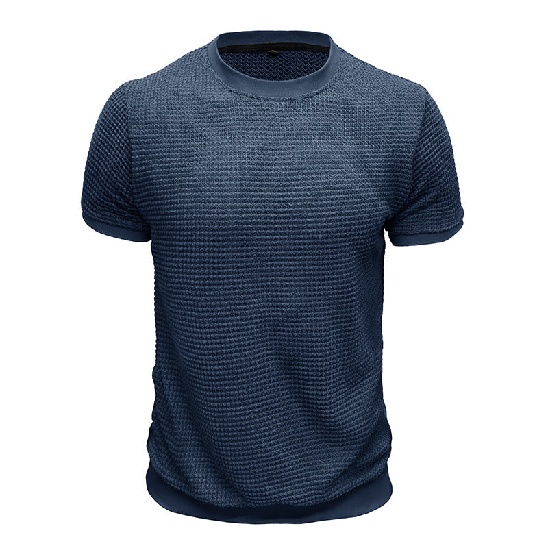 Herren Rundhalsshirt aus strukturiertem Material mit atmungsaktiven Eigenschaften Echoarchiv