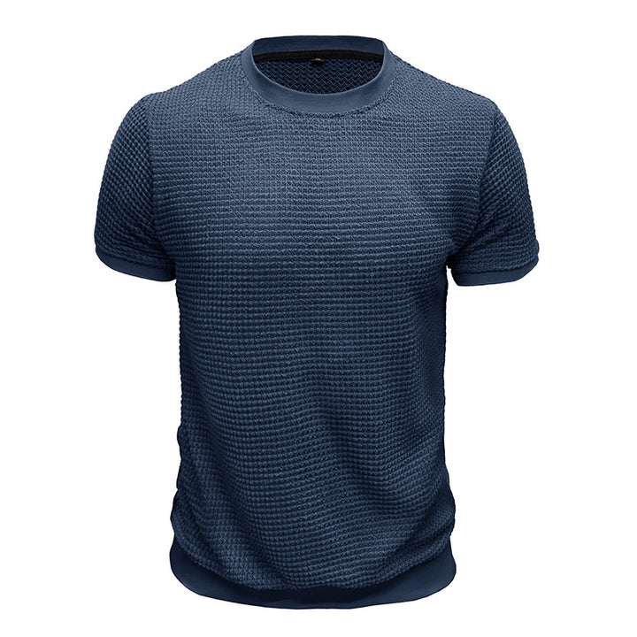 Herren Rundhalsshirt aus strukturiertem Material mit atmungsaktiven Eigenschaften Echoarchiv