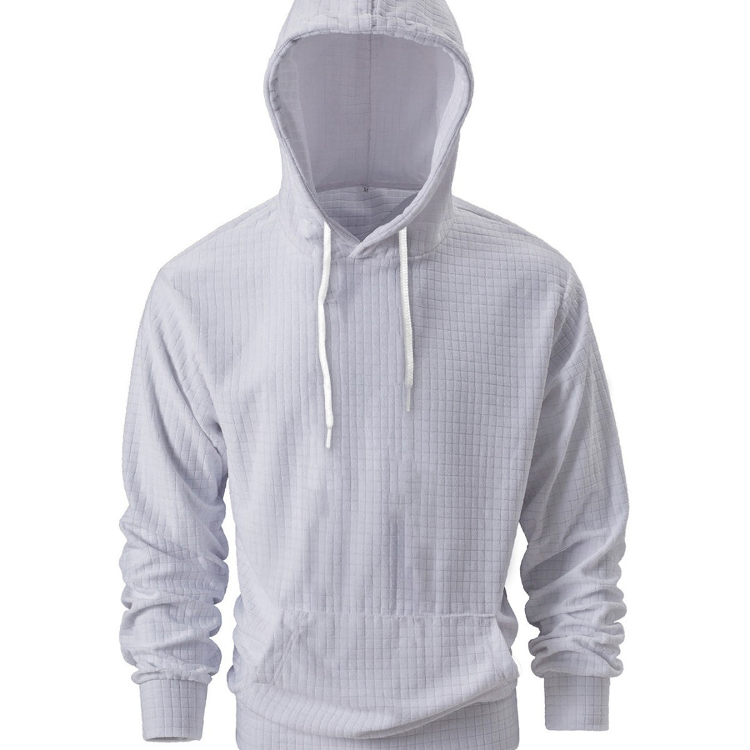 Herren lässiger Kapuzenpullover mit feinem Strukturdesign Echoarchiv