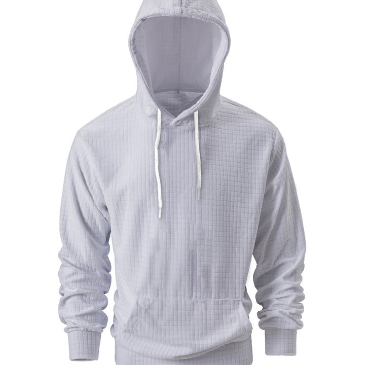 Herren lässiger Kapuzenpullover mit feinem Strukturdesign Echoarchiv