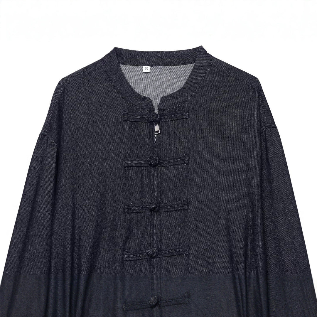 Damen Kurzer Blouson im China‑Stil mit Stehkragen und Zierknoten Echo Archiv