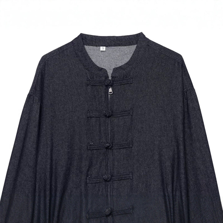 Damen Kurzer Blouson im China‑Stil mit Stehkragen und Zierknoten Echo Archiv