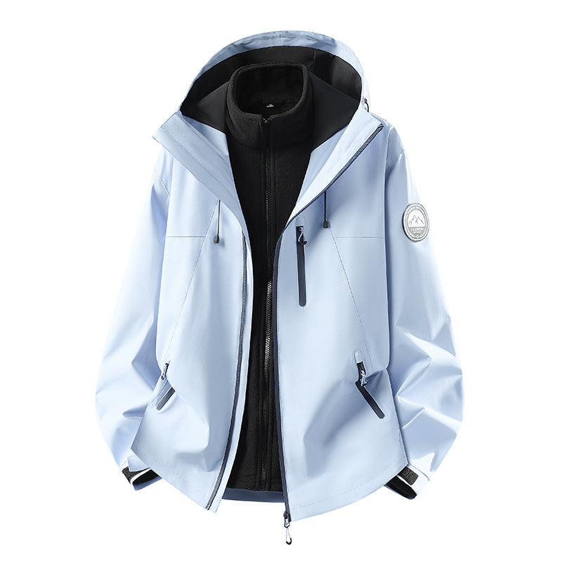 Herren dreiteilige Softshell-Outdoorjacke mit abnehmbarem Fleecefutter und Kapuze Echoarchiv