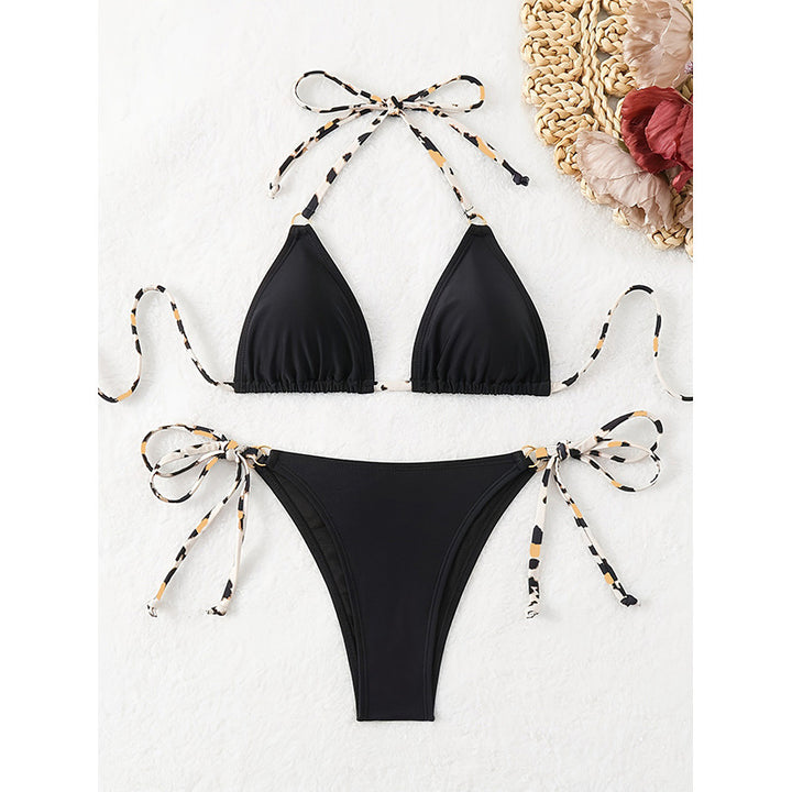 Damen Triangel-Bikini-Set mit verspielten Bindebändern Echo Archiv