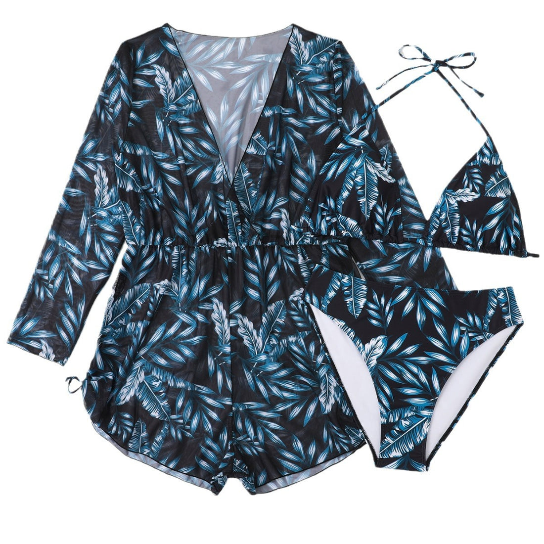 Damen Strandbikini-Set mit transparentem Überwurf – Maréssa
