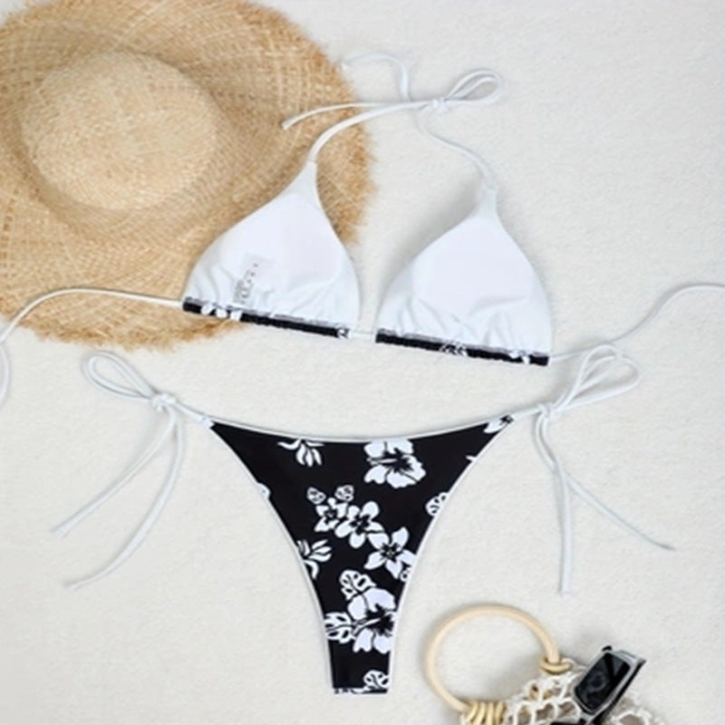 Damen Triangel-Bikini mit raffiniertem Blumenmuster Echo Archiv