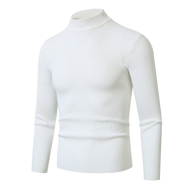 Herren eleganter Rollkragenpullover mit feiner Rippstruktur Echoarchiv