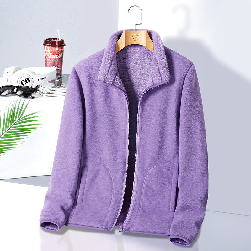Damen Fleecejacke mit hohem Kragen Echo Archive