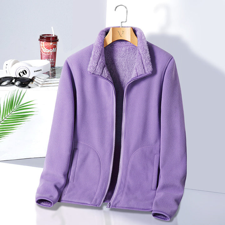 Damen Fleecejacke mit hohem Kragen Echo Archive
