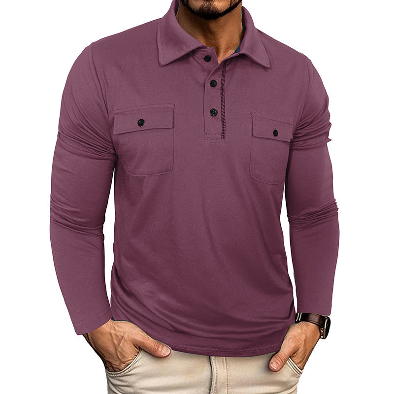 Herren Poloshirt mit modischen Taschen Echoarchiv