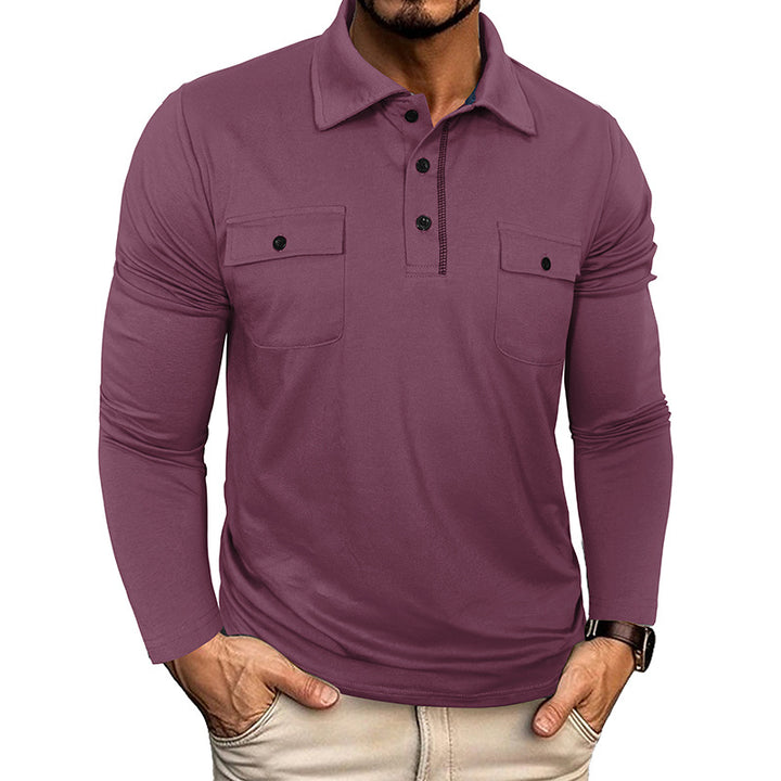 Herren Poloshirt mit modischen Taschen Echoarchiv