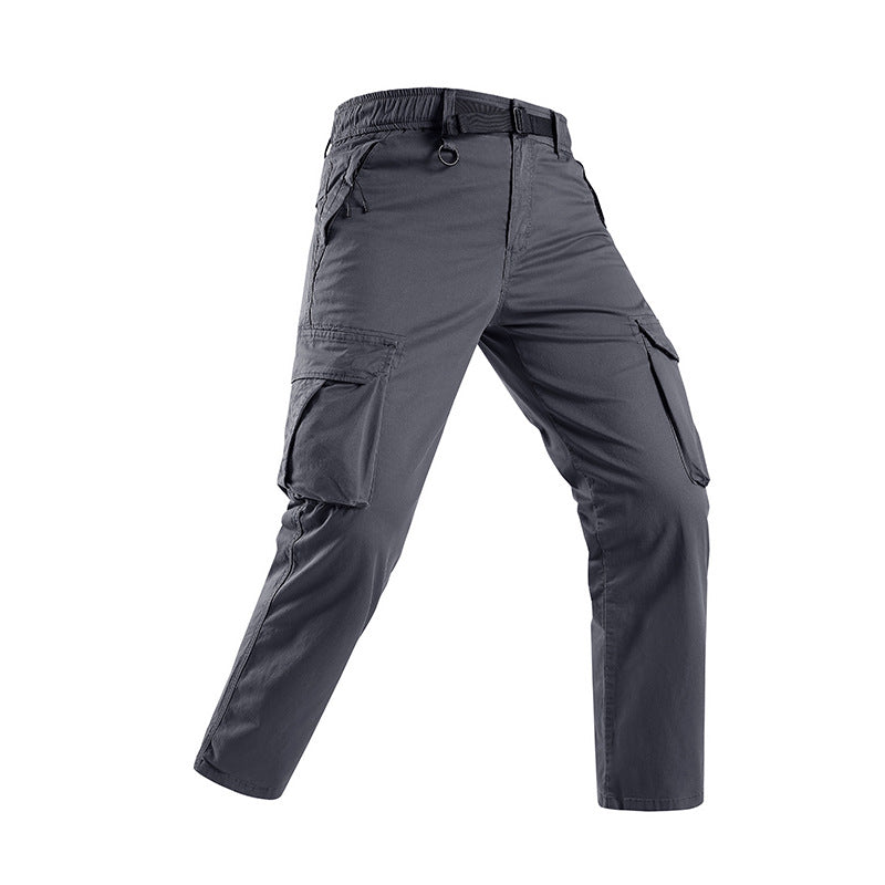 Herren Leichte Stretch-Canvas-Cargohose mit integriertem Webgürtel und Reißverschluss-Taschen Echo Archiv