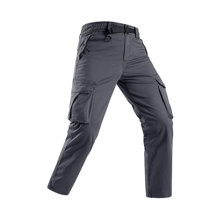 Herren Leichte Stretch-Canvas-Cargohose mit integriertem Webgürtel und Reißverschluss-Taschen Echo Archiv
