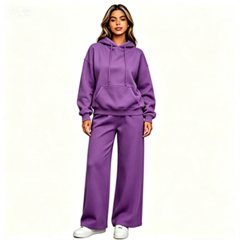 Damen Bequemer Oversized Hoodie mit weiten Jogginghosen Echoarchiv