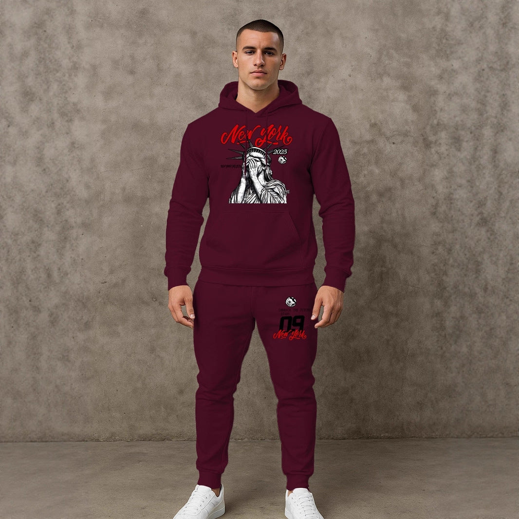 Herren lässiger Kapuzenpullover mit Hosen Echoarchiv