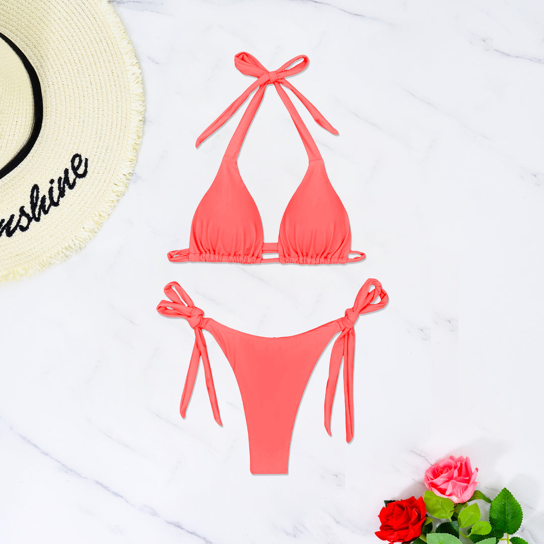 Damen Triangel-Bikini mit raffinierten Bindebändern und hochelastischem Stoff Echo Archiv