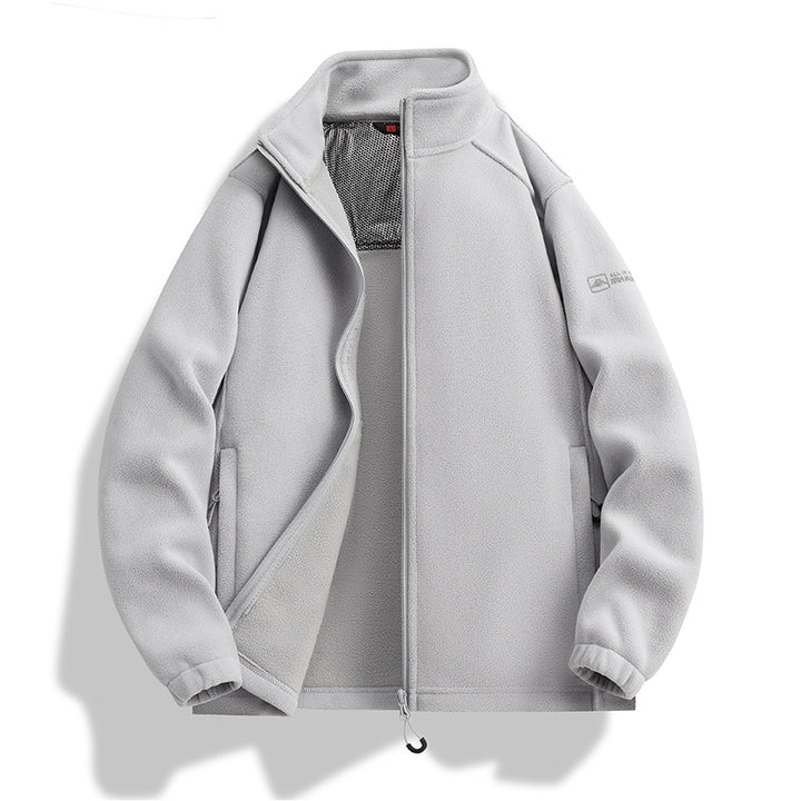Herren Fleecejacke mit Stehkragen, Windabweisender Microfleece und Reißverschlusstaschen Echo Archiv
