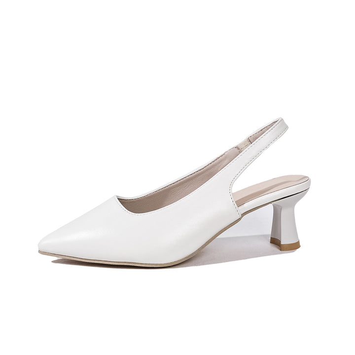 Damen Elegante Slingback‑Pumps mit spitzer Kappe, konischem Mittelhoch‑Absatz und elastischem Fersenriemen Echo Archiv