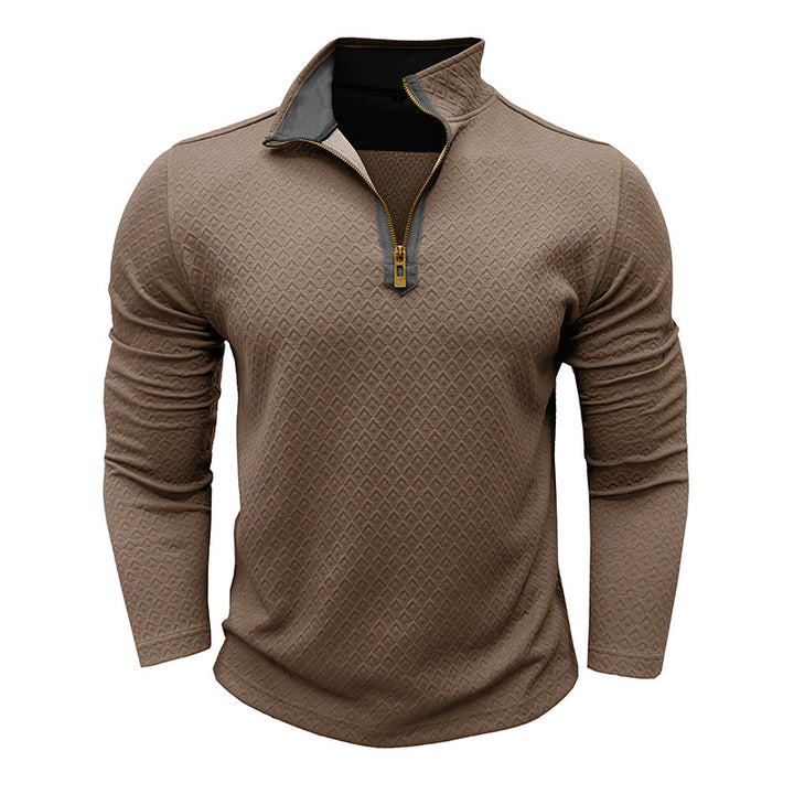 Herren modischer Pullover mit halbem Reißverschluss Echoarchiv