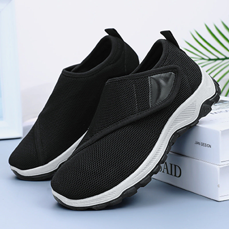 Herren nan atmungsaktiver Slip-On Mesh-Sneaker mit Klettverschluss, gepolsterter Komfortsohle und rutschfester Profilsohle Echo Archiv
