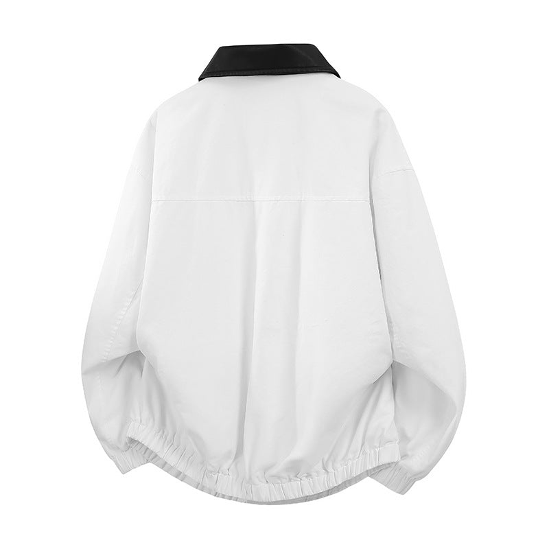 Herren Oversize Coach-Jacke mit glänzendem Kragen, verdeckter Druckknopfleiste und elastischem Saum Echo Archiv