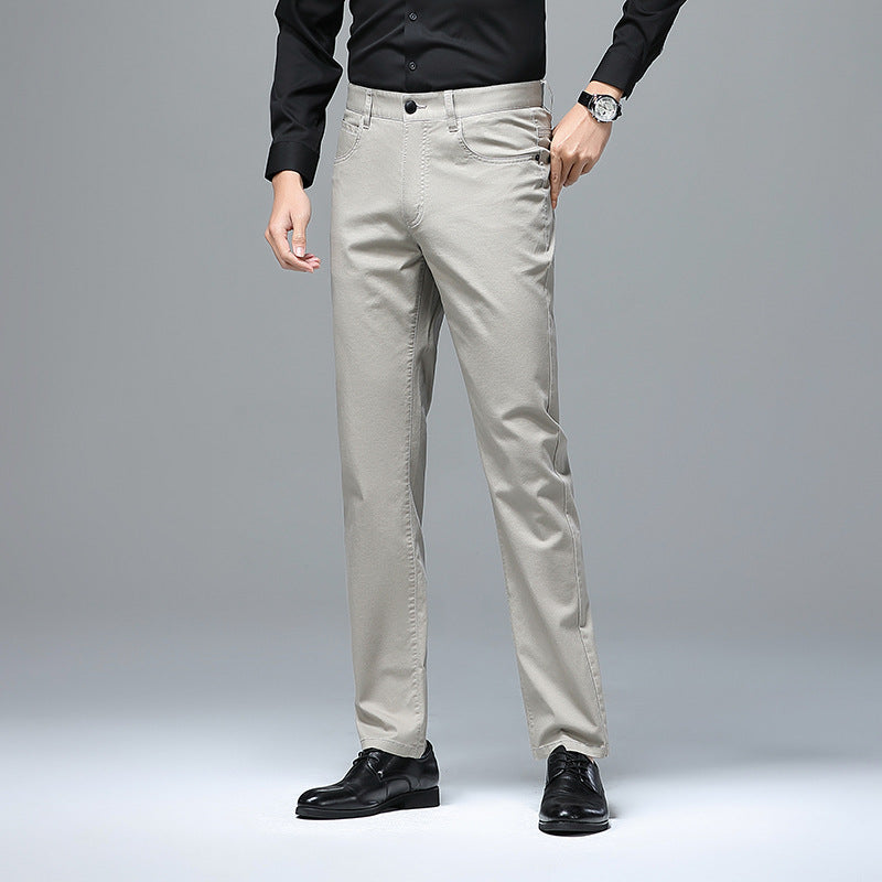 Herren Stretch-Chinohose mit geradem Schnitt und Bügelfalte Echo Archiv