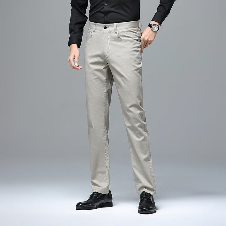 Herren Stretch-Chinohose mit geradem Schnitt und Bügelfalte Echo Archiv