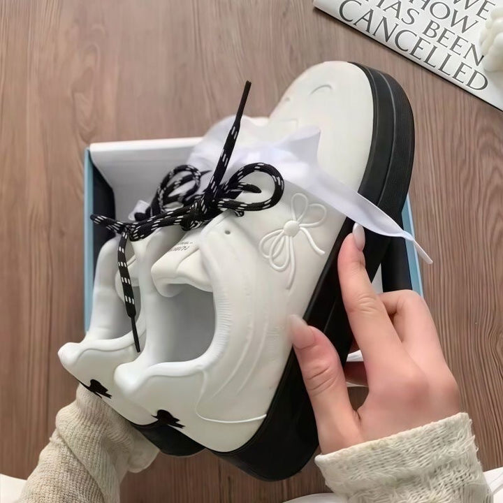 Damen Komfortable Sneakers mit verspieltem Schleifen-Design Echo Archiv