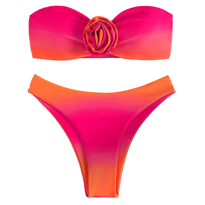 Damen Bandeau-Bikini mit floralem Herzdesign Echo Archiv