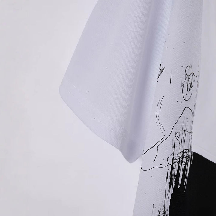 Herren Poloshirt mit kreativem Grafikdruck und sportlicher Passform Echoarchiv