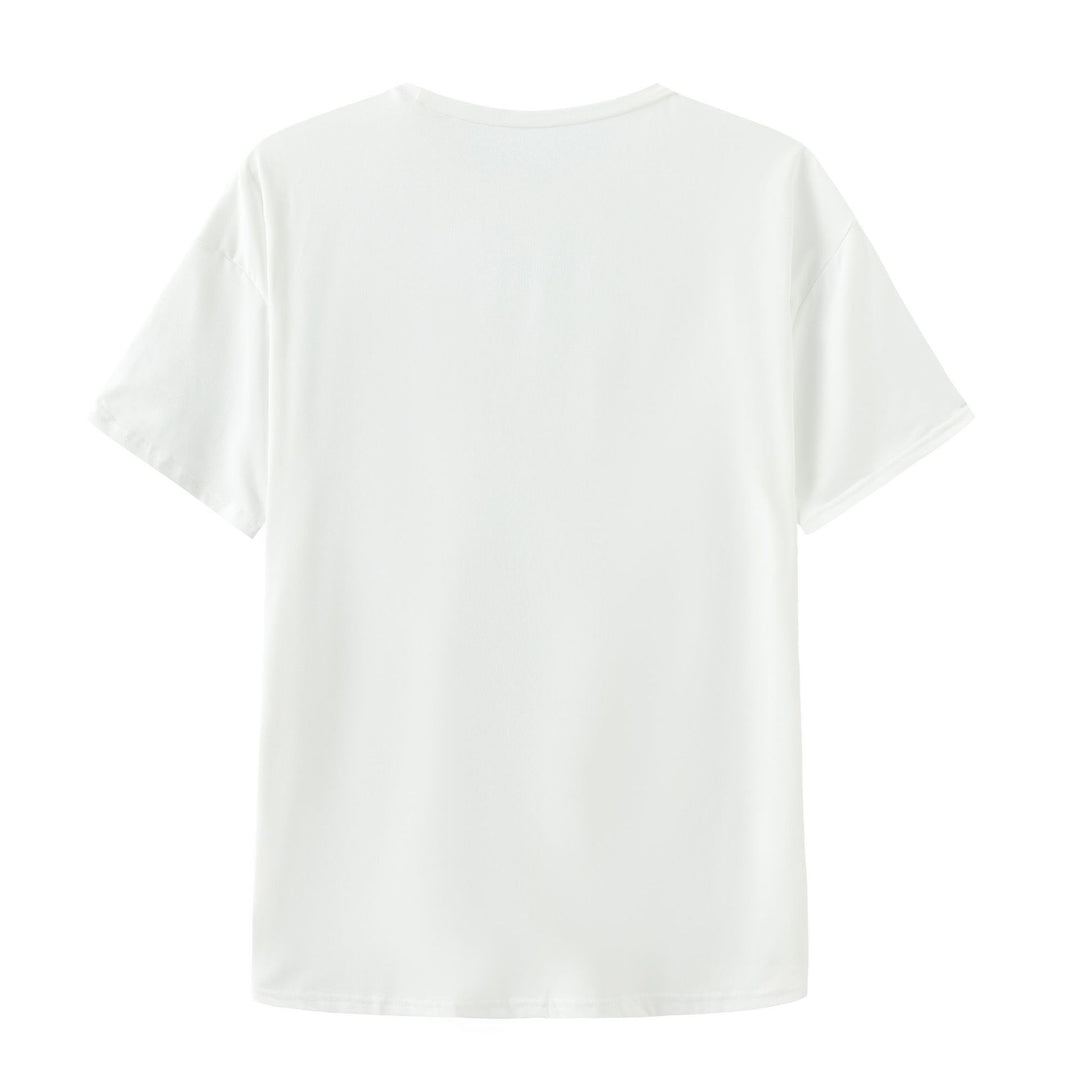 Damen T-Shirt mit großem, verspieltem Grafikdruck Echo Archiv
