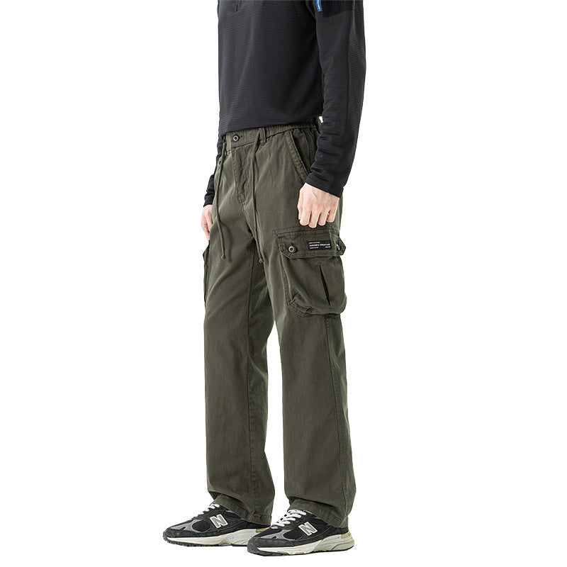 Herren Relaxed-Fit Canvas-Cargohose mit Tunnelzug, Multifach‑Taschen und Utility‑D-Ring Echo Archiv