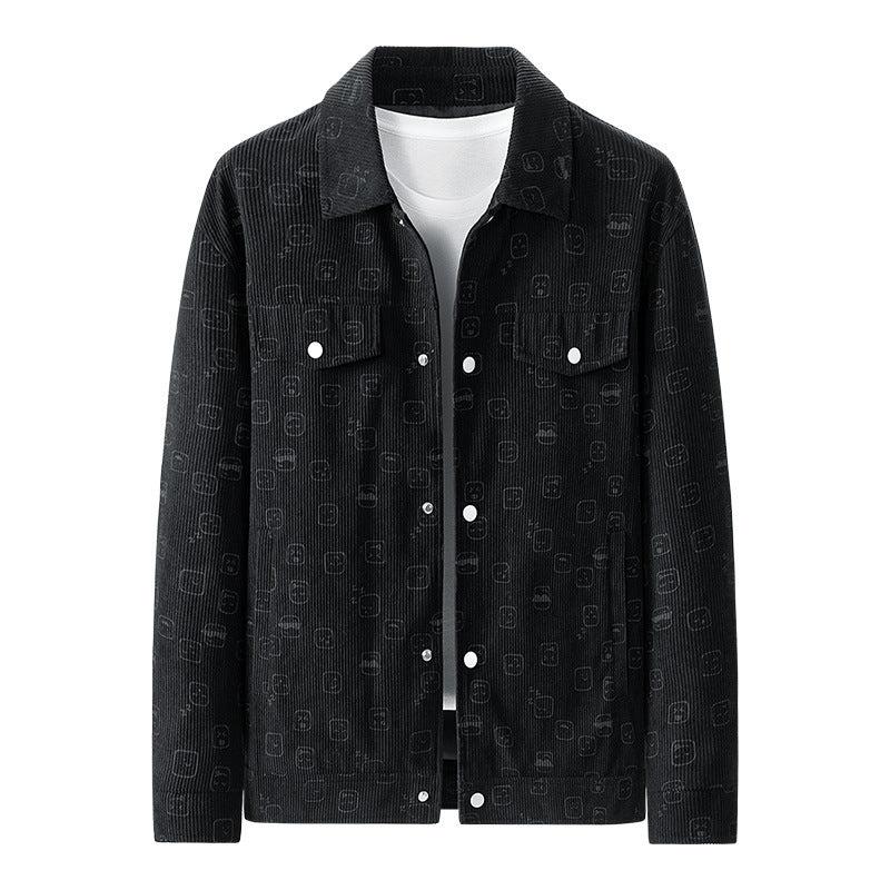 Herren Modische Cordjacke mit einzigartigem Muster Echo Archiv