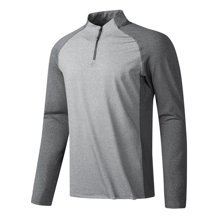 Herren Funktionales Langarmshirt mit Stehkragen und halbem Reißverschluss Echoarchiv