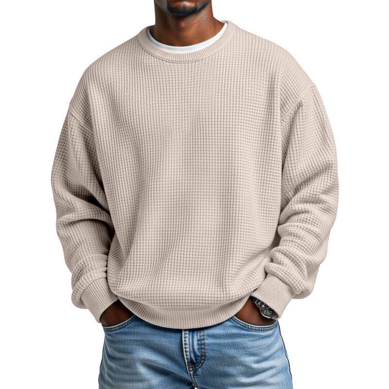 Herren Bequemer Sweatpullover mit Waffelstruktur Echoarchiv