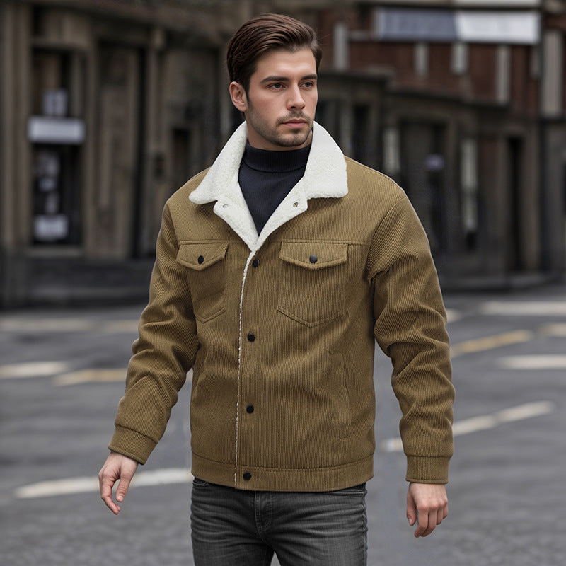 Herren modische Oberjacke mit warmem Innenfutter und praktischen Taschen Echoarchiv