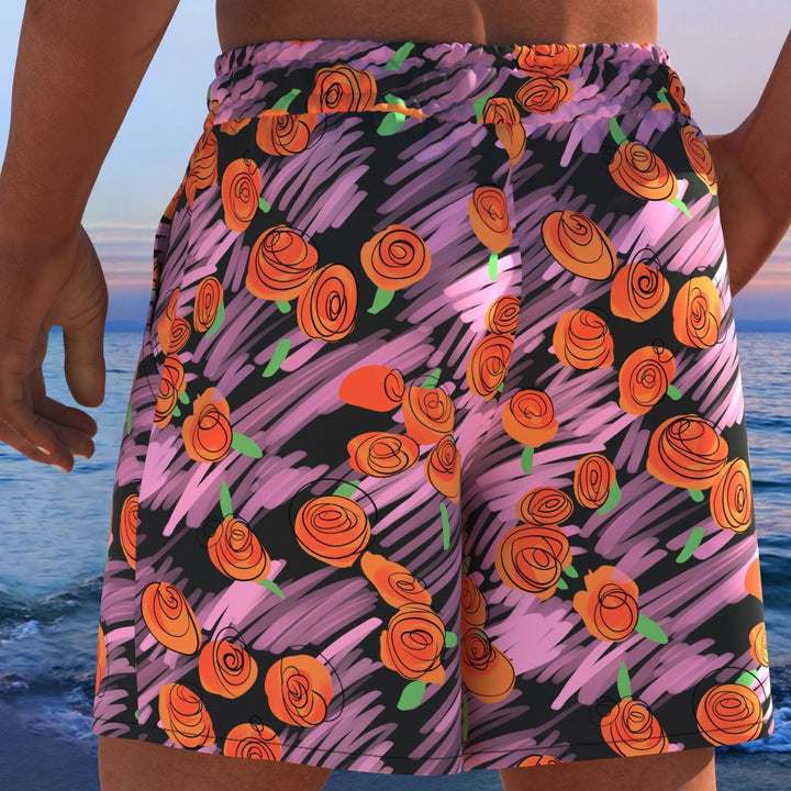Herren Badeshorts mit modernem Streifen-Design und elastischem Bund Echo Archiv