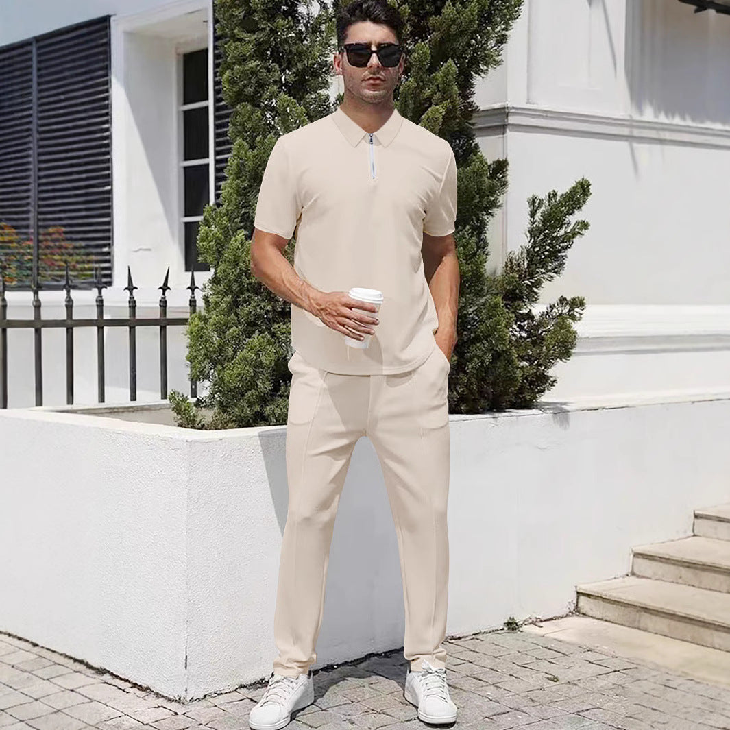 Herren sportliches Polo- und Jogginganzug-Set Echoarchiv