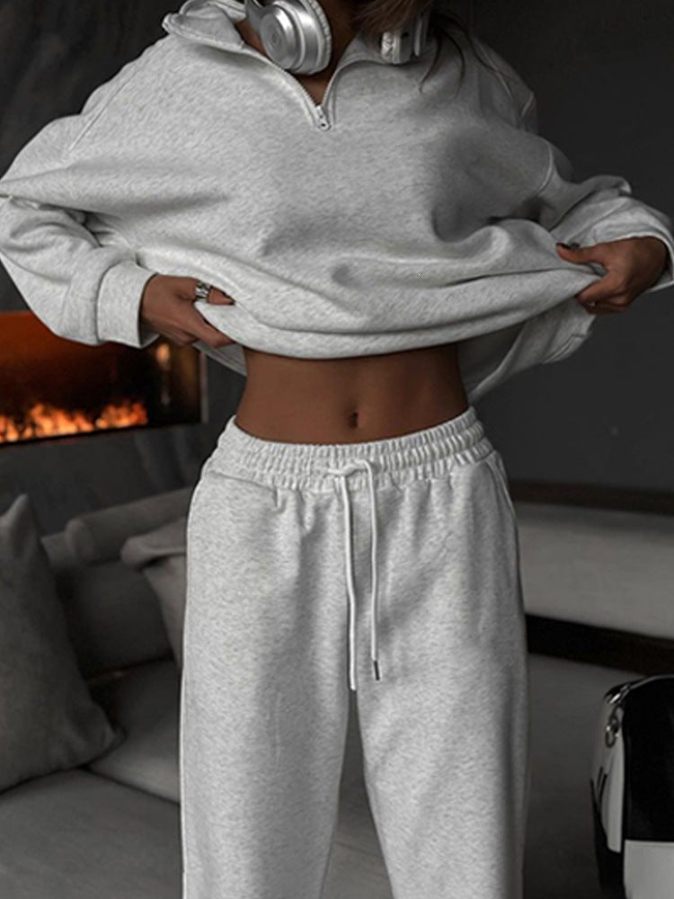 Damen nan lässige Sweatpants mit hohem Komfortbund, innen angerautem Fleece, Kordelzug und tiefen Seitentaschen Echo Archiv