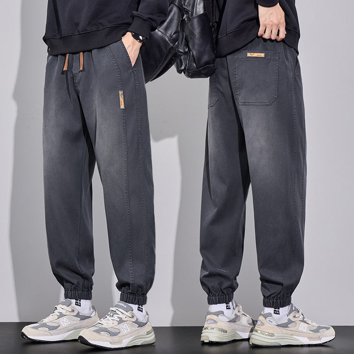 Herren Relaxed-Fit Jogginghose im Denim‑Look mit elastischem Bund, Tunnelzug und geripptem Beinabschluss Echo Archiv