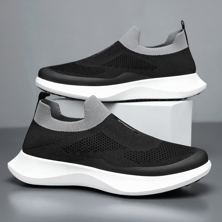 Damen nan leichter Strick-Slip-On Sneaker mit sockenähnlichem Schaft, elastischem Einstieg und ergonomischer Memory-Plateausohle Echo Archiv