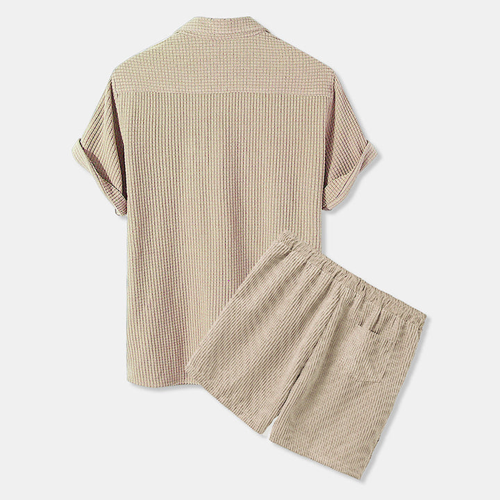 Damen Sonnen-Pyjama Set mit kurzem Shirt und Hose Echoarchiv
