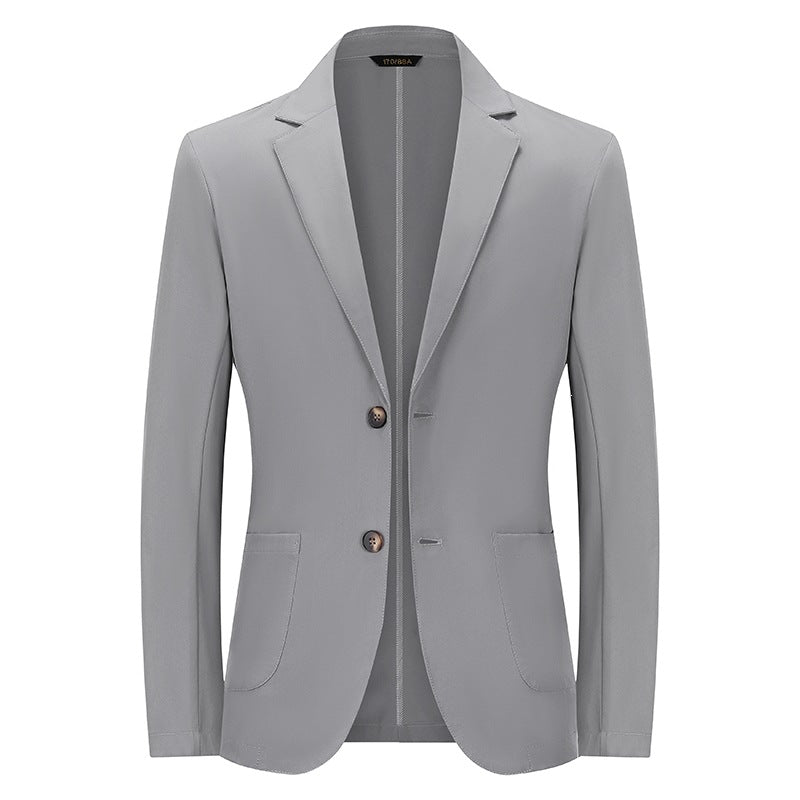 Herren Modernes Slim-Fit Sakko mit schmalem Revers und aufgesetzten Taschen Echoarchiv