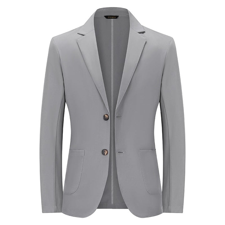 Herren Modernes Slim-Fit Sakko mit schmalem Revers und aufgesetzten Taschen Echoarchiv