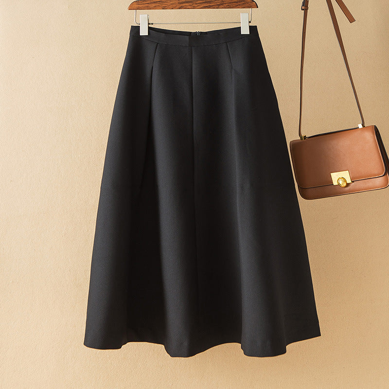 Damen Eleganter Midirock mit Falten Echoarchiv