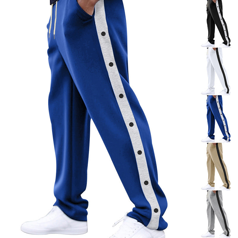 Herren Sportliche Jogginghose mit Druckknopfdetails Echoarchiv